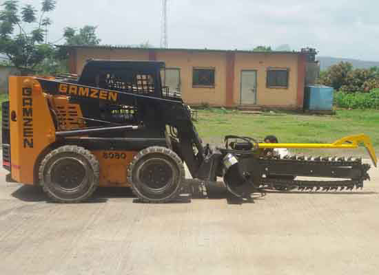 saw trencher skid steer attachment