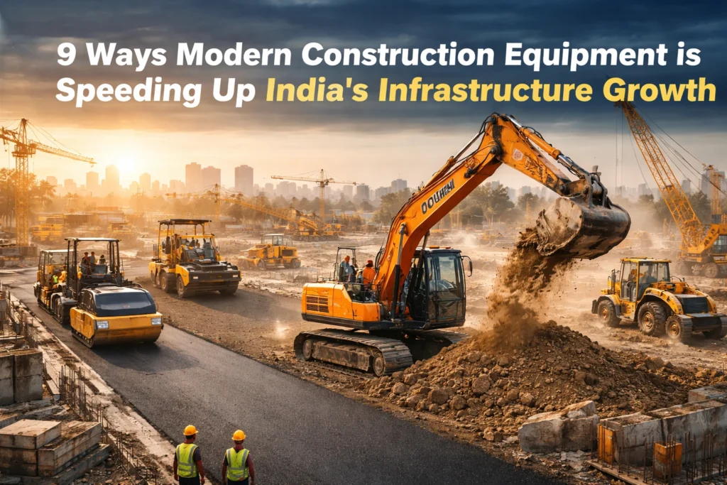 9 Ways Modern Construction Equipment is Speeding Up India's Infrastructure Growth