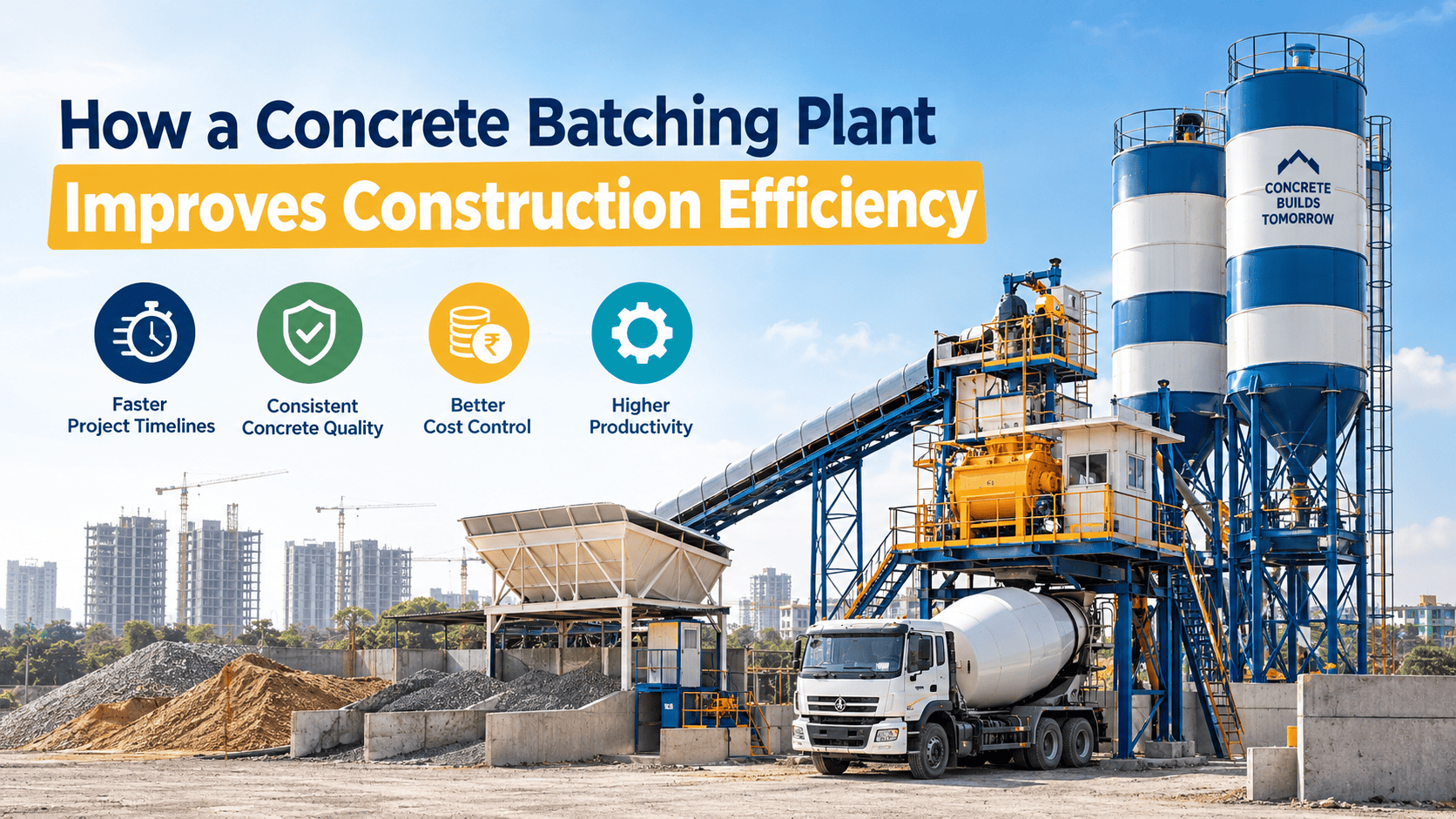 How a Concrete Batching Plant Improves Construction Efficiency